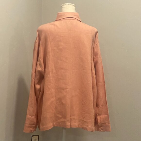 NWT Finity Naturals 2X Coral Button Up - Picture 9 of 9